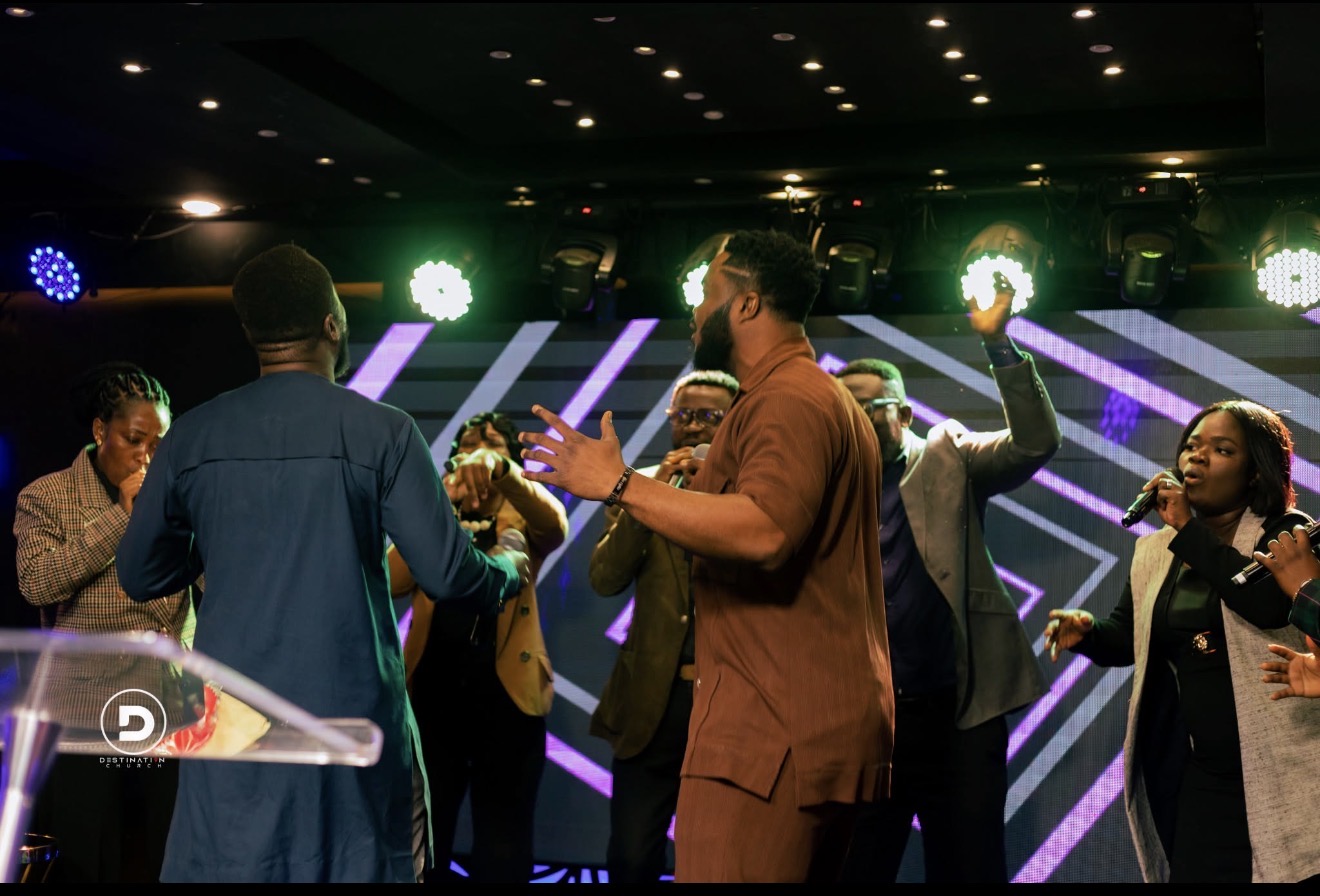 Prayer at the altar at Destination Church