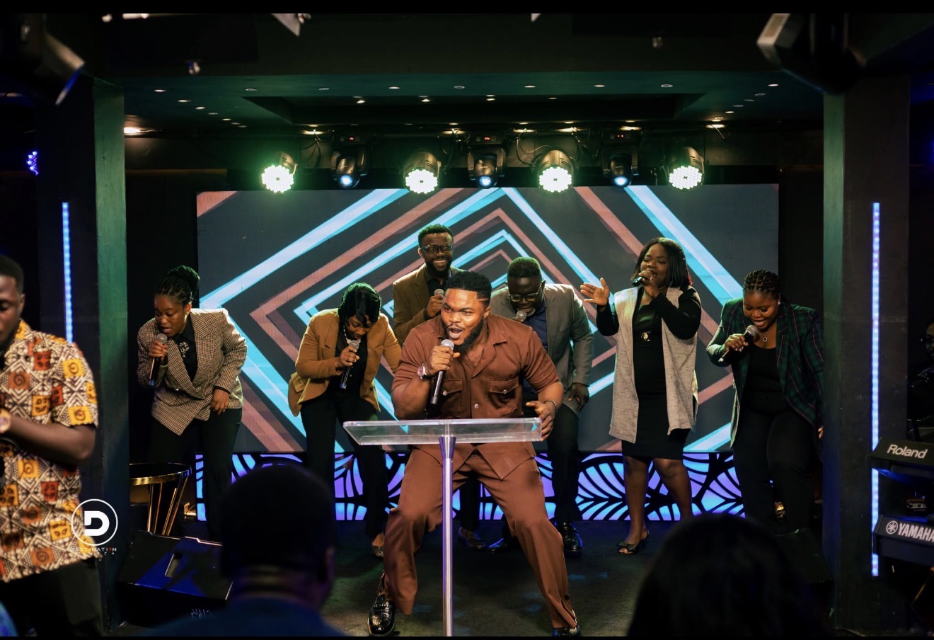 Ministration on stage at Destination Church